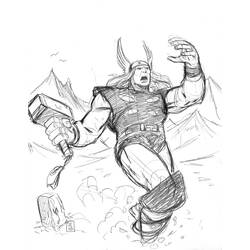 Coloring page: Thor (Superheroes) #75846 - Free Printable Coloring Pages
