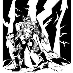 Coloring page: Thor (Superheroes) #75848 - Free Printable Coloring Pages
