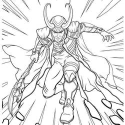 Coloring page: Thor (Superheroes) #75865 - Free Printable Coloring Pages