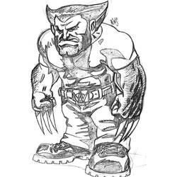 Coloring page: Wolverine (Superheroes) #75000 - Free Printable Coloring Pages