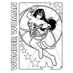 Coloring page: Wonder Woman (Superheroes) #74553 - Free Printable Coloring Pages