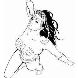 Coloring page: Wonder Woman (Superheroes) #74614 - Printable coloring pages