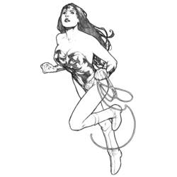 Coloring page: Wonder Woman (Superheroes) #74656 - Free Printable Coloring Pages