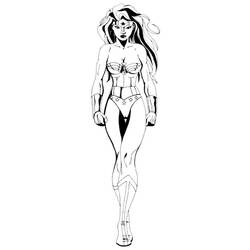 Coloring page: Wonder Woman (Superheroes) #74716 - Free Printable Coloring Pages
