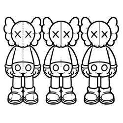 Coloring pages: KAWS - Free Printable Coloring Pages