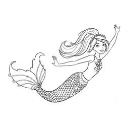 Coloring pages: Mermaid Barbie - Free Printable Coloring Pages