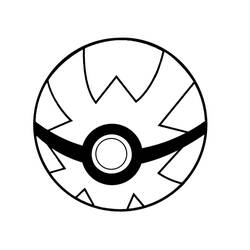 Coloring pages: Pokeball - Free Printable Coloring Pages