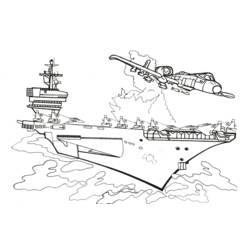 Coloring page: Aircraft carrier (Transportation) #137852 - Printable coloring pages