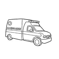Coloring page: Ambulance (Transportation) #136755 - Free Printable Coloring Pages