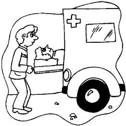 Coloring page: Ambulance (Transportation) #136757 - Printable coloring pages