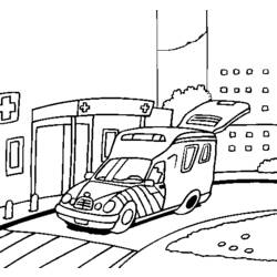 Coloring page: Ambulance (Transportation) #136837 - Free Printable Coloring Pages