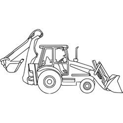 Coloring page: Backhoe (Transportation) #209334 - Free Printable Coloring Pages
