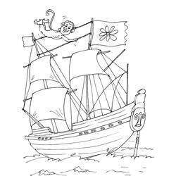 Coloring page: Boat / Ship (Transportation) #137480 - Free Printable Coloring Pages