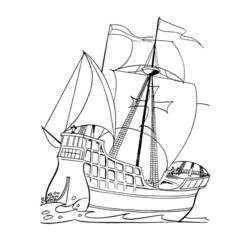 Coloring page: Boat / Ship (Transportation) #137579 - Free Printable Coloring Pages