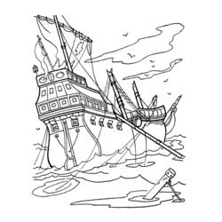 Coloring page: Boat / Ship (Transportation) #137684 - Free Printable Coloring Pages