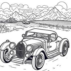 Bugatti (Transportation) coloring page #218681 to print and color