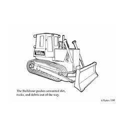 Coloring page: Bulldozer / Mecanic Shovel (Transportation) #141689 - Free Printable Coloring Pages