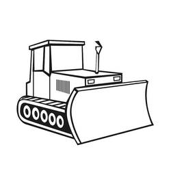 Coloring page: Bulldozer / Mecanic Shovel (Transportation) #141695 - Printable coloring pages