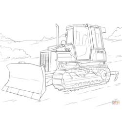 Coloring page: Bulldozer / Mecanic Shovel (Transportation) #141697 - Printable coloring pages