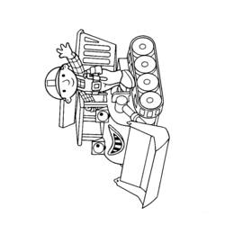 Coloring page: Bulldozer / Mecanic Shovel (Transportation) #141708 - Free Printable Coloring Pages