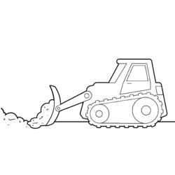 Coloring page: Bulldozer / Mecanic Shovel (Transportation) #141744 - Printable coloring pages
