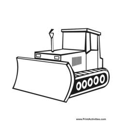Coloring page: Bulldozer / Mecanic Shovel (Transportation) #141781 - Free Printable Coloring Pages