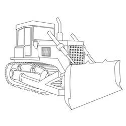 Coloring page: Bulldozer / Mecanic Shovel (Transportation) #141784 - Printable coloring pages