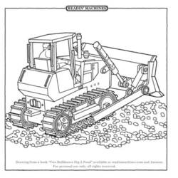 Coloring page: Bulldozer / Mecanic Shovel (Transportation) #141811 - Free Printable Coloring Pages