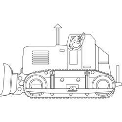 Bulldozer / Mecanic Shovel (Transportation) coloring page #204526 to print and color