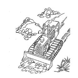 Bulldozer / Mecanic Shovel (Transportation) coloring page #204532 to print and color