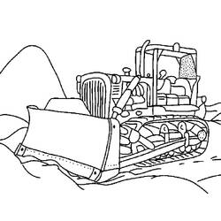 Bulldozer / Mecanic Shovel (Transportation) coloring page #204536 to print and color