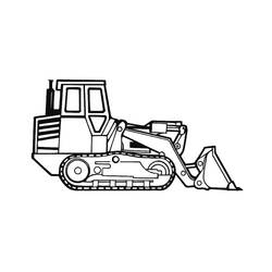 Bulldozer / Mecanic Shovel (Transportation) coloring page #204537 to print and color