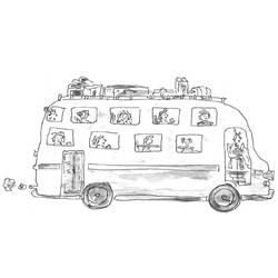 Coloring page: Bus (Transportation) #135386 - Free Printable Coloring Pages