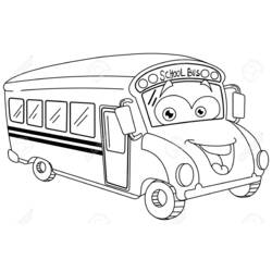 Coloring page: Bus (Transportation) #135499 - Printable coloring pages