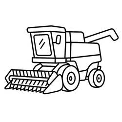Combine Harvester (Transportation) coloring page #221902 to print and color
