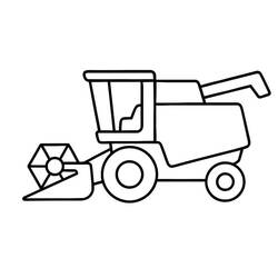Combine Harvester (Transportation) coloring page #221906 to print and color