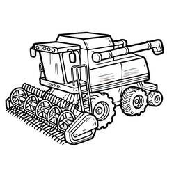 Combine Harvester (Transportation) coloring page #221910 to print and color
