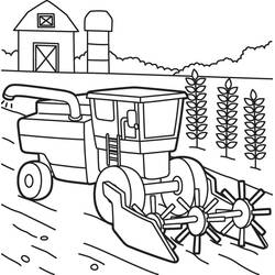 Combine Harvester (Transportation) coloring page #221912 to print and color