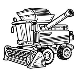 Combine Harvester (Transportation) coloring page #221913 to print and color