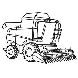 Combine Harvester (Transportation) coloring page #221917 to print and color
