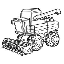 Combine Harvester (Transportation) coloring page #221921 to print and color