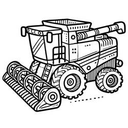 Combine Harvester (Transportation) coloring page #221925 to print and color