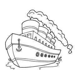 Coloring page: Cruise ship / Paquebot (Transportation) #140684 - Printable Coloring Pages