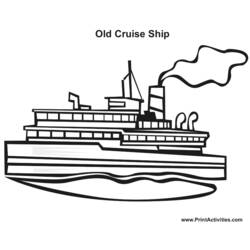 Coloring page: Cruise ship / Paquebot (Transportation) #140801 - Printable coloring pages