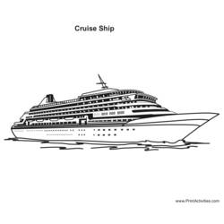 Coloring page: Cruise ship / Paquebot (Transportation) #140808 - Printable coloring pages