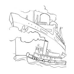 Coloring page: Cruise ship / Paquebot (Transportation) #140809 - Printable Coloring Pages
