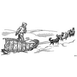 Coloring page: Dog Sled (Transportation) #142643 - Printable coloring pages