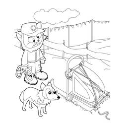 Coloring page: Dog Sled (Transportation) #142646 - Printable coloring pages