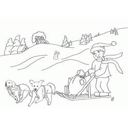 Coloring page: Dog Sled (Transportation) #142729 - Printable coloring pages