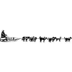 Coloring page: Dog Sled (Transportation) #142879 - Printable coloring pages